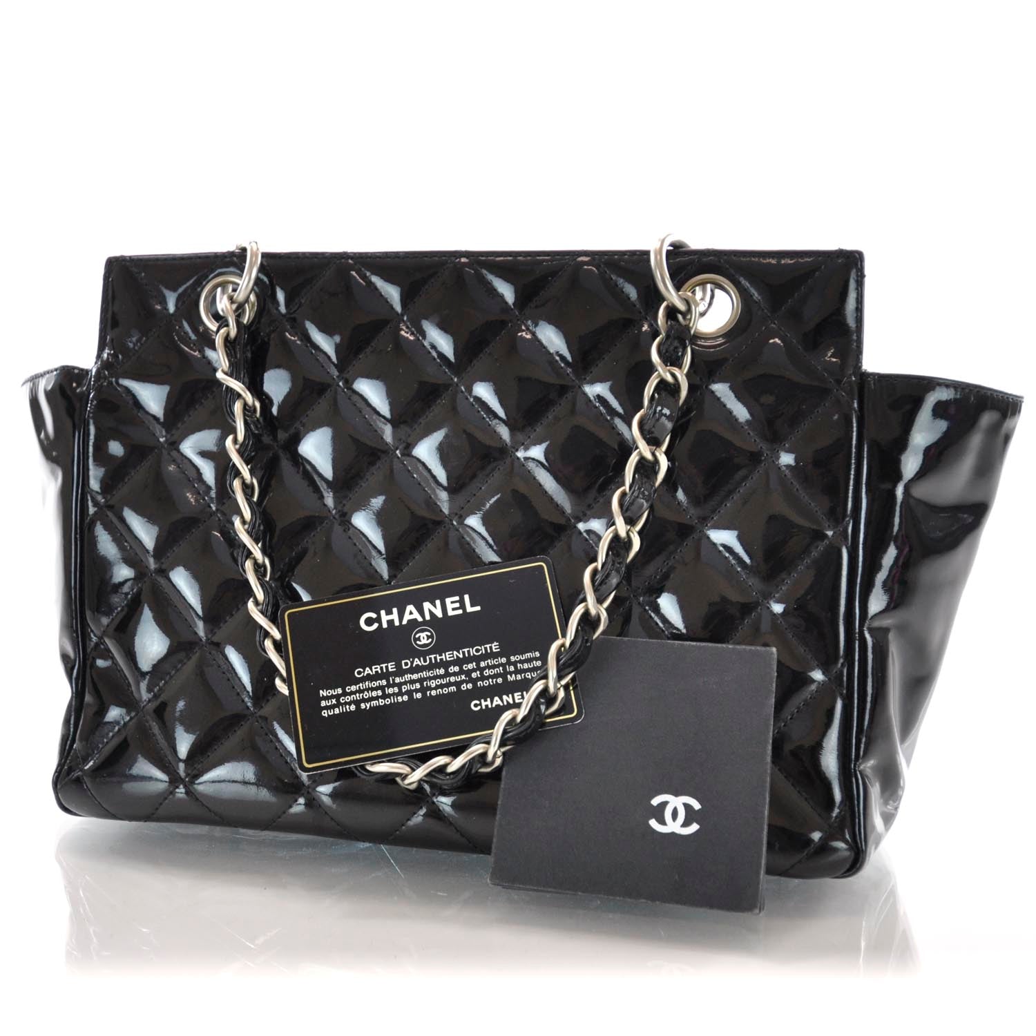 Chanel Patent Petit Timeless Tote PTT Black 3 of 9