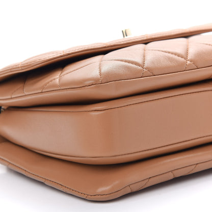 Chanel Lambskin Quilted Small Trendy CC Flap Dual Handle Bag Camel 8 of 9