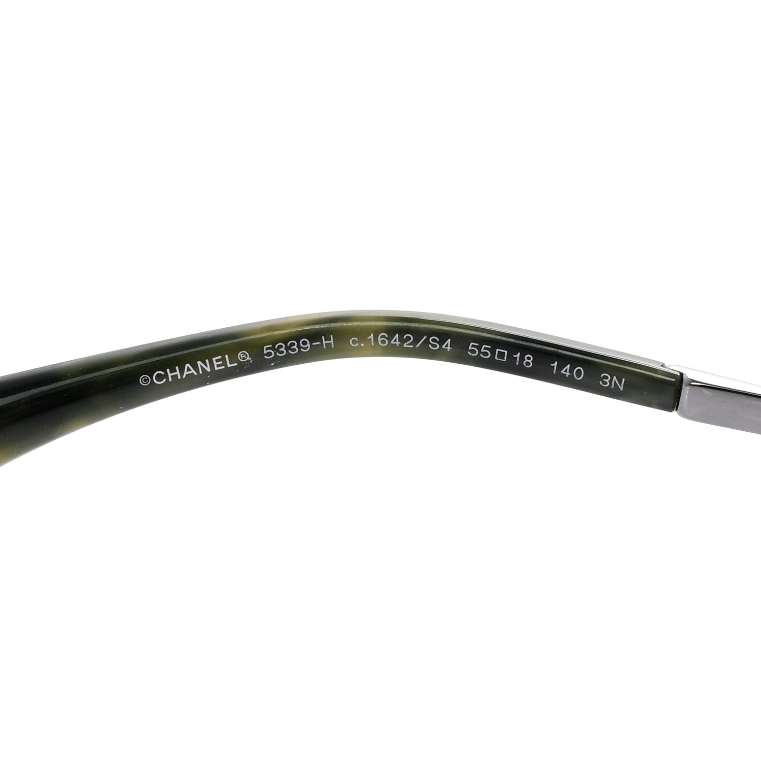 Chanel Acetate Butterfly Winter Pearl Sunglasses 5339-H Green 5 of 10