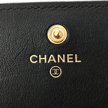 Chanel Lambskin Quilted Chanel 19 Flap Wallet Black 6 of 12