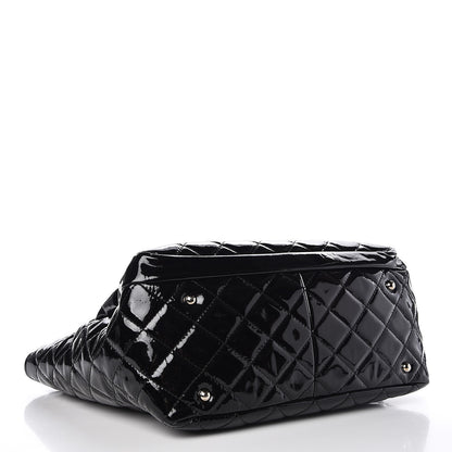 Chanel Patent Quilted Chic and Glitter Large Tote Black 4 of 7
