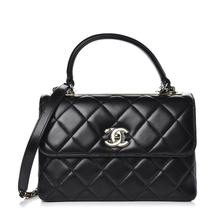 Chanel Lambskin Quilted Small Trendy CC Dual Handle Flap Bag Black 1 of 9