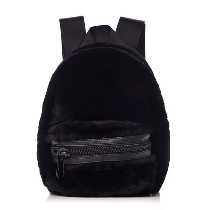 Alexander Wang Shearling Rubberized Lambskin Backpack Black 1 of 7