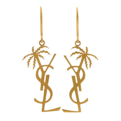 Saint Laurent Cassandre Palm Tree Earrings Gold 1 of 3