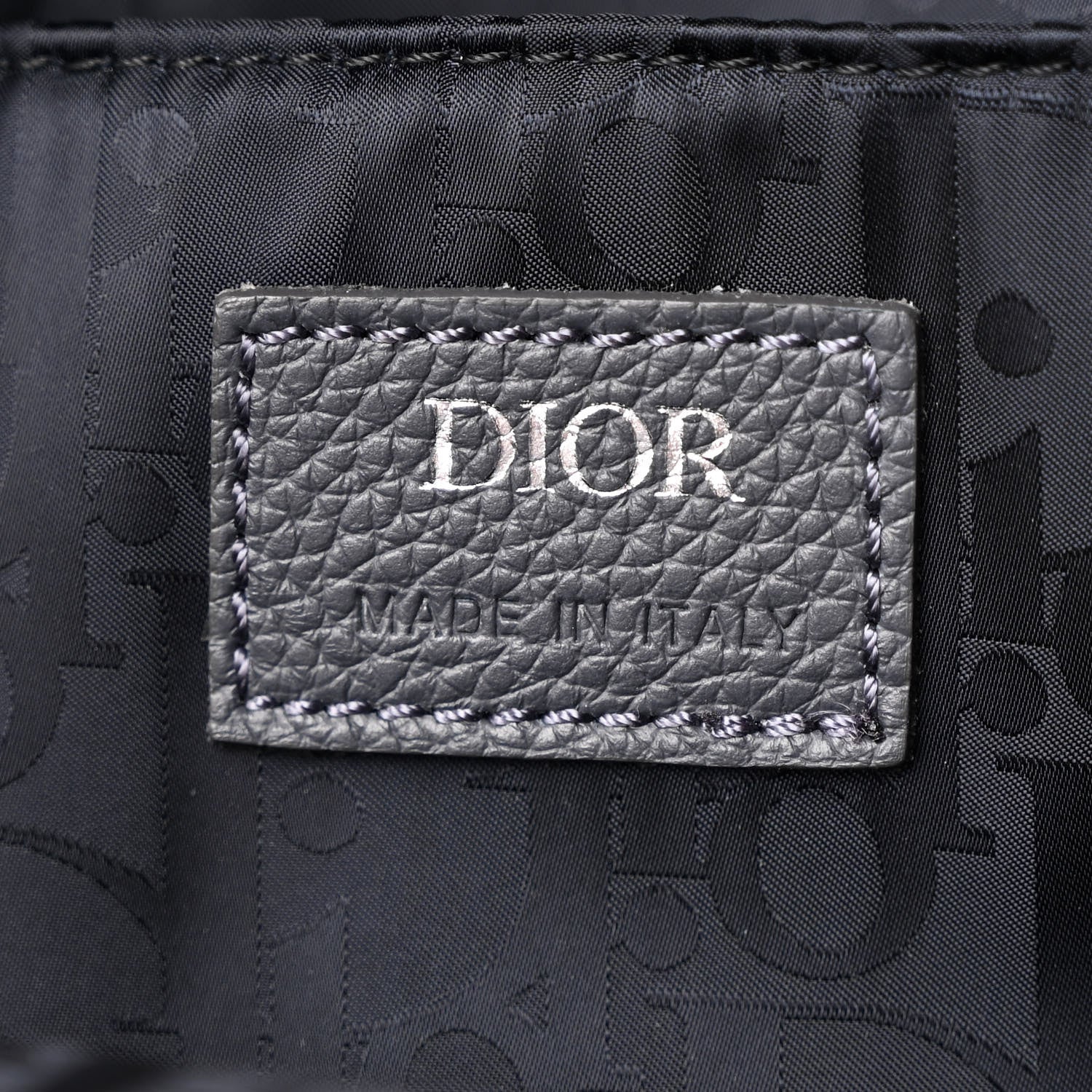 Christian Dior Calfskin Atelier Signature Print Backpack Grey 6 of 11