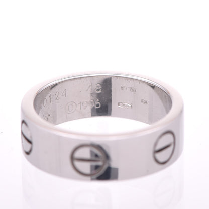 Cartier 18K White Gold 5.5mm LOVE Ring 48 4.5 5 of 6