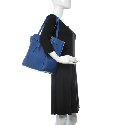 Celine Soft Grained Calfskin Small Belt Cabas Lazuli 2 of 9