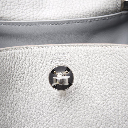 Hermes Taurillon Clemence Mini Lindy 20 Gris Perle 6 of 13