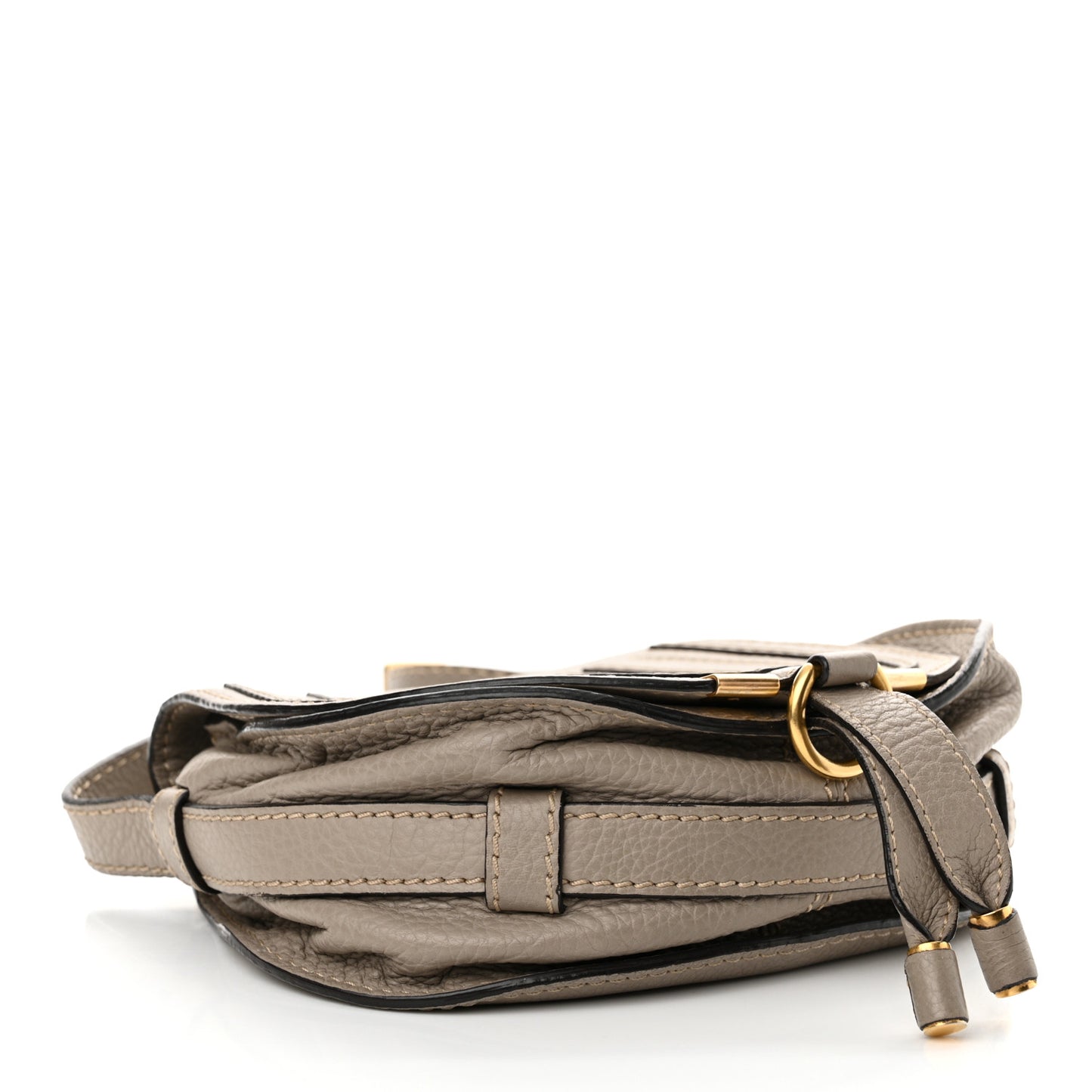 Calfskin Mini Marcie Round Crossbody Bag Pastel Grey