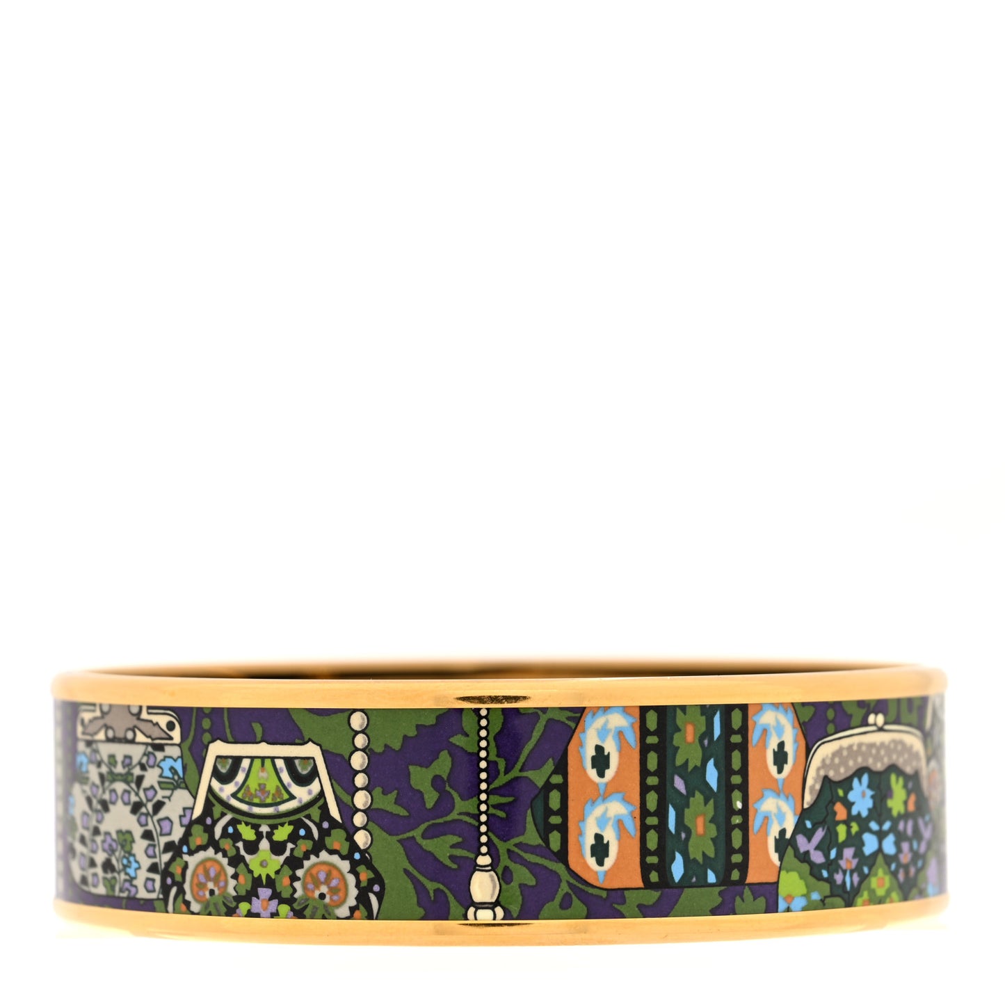 Enamel Printed Cachemire de Tamara Wide Bracelet 62