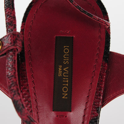 Louis Vuitton Monogram Karung Jokes Peep Toe Pumps 38 7 of 8