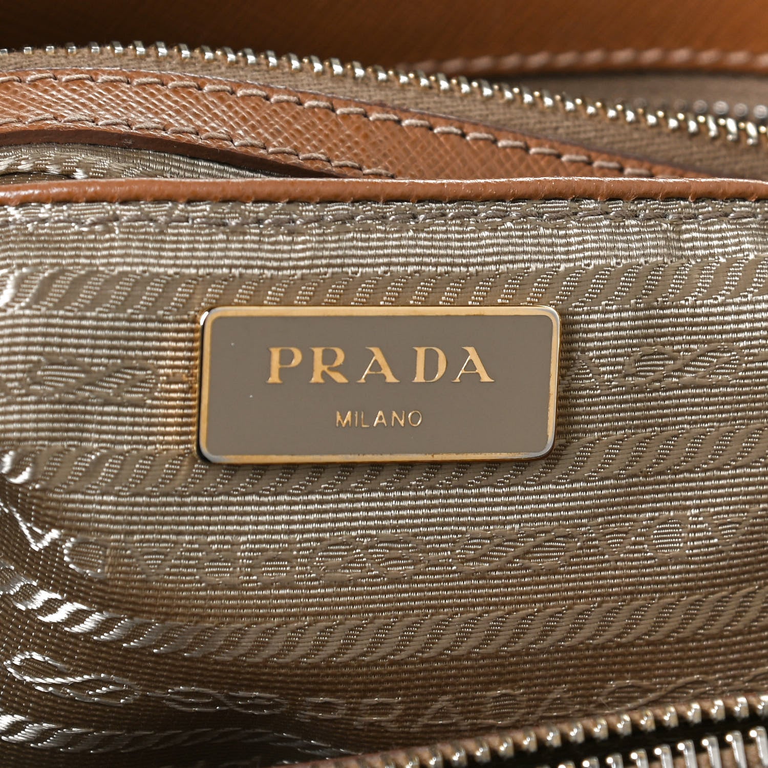 Prada Saffiano Medium Galleria Double Zip Tote Caramel 6 of 14