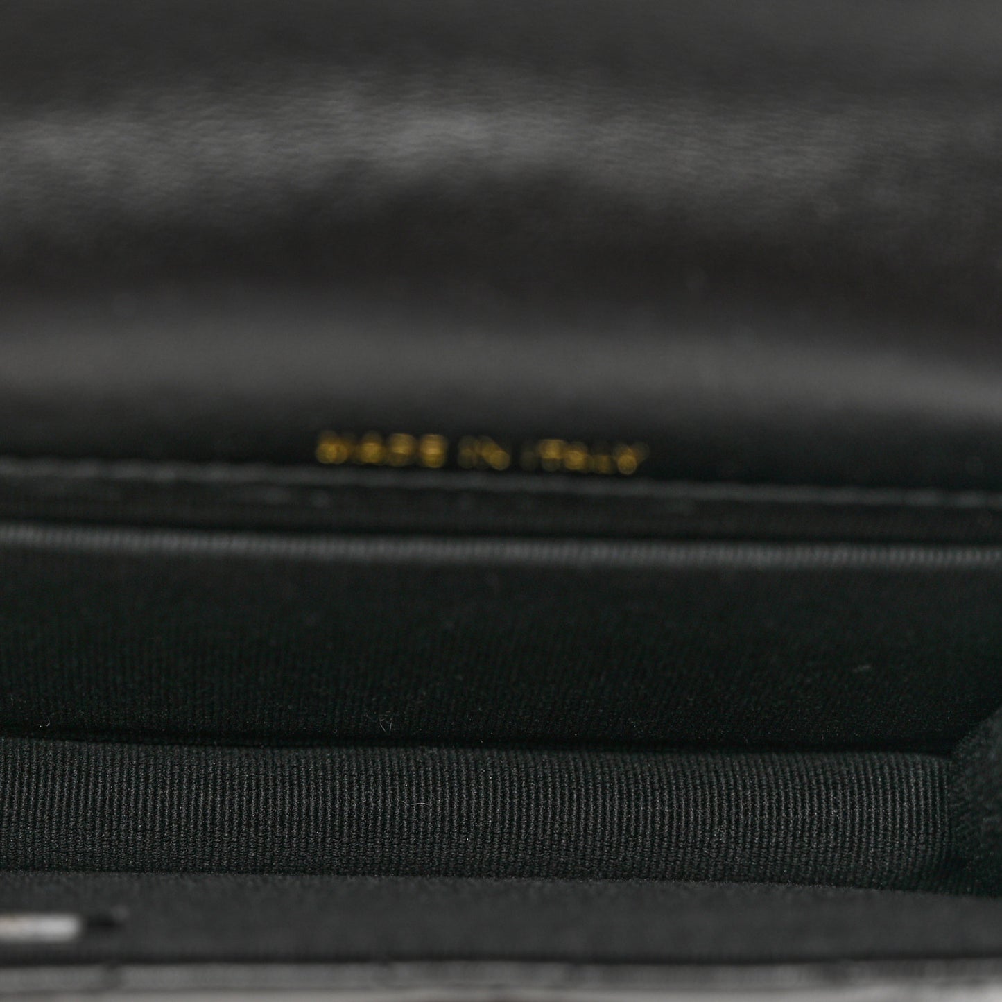 Lambskin Quilted CC Hook Card Holder Black