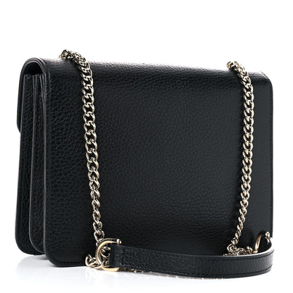 Gucci Dollar Calfskin Small Interlocking G Shoulder Bag Black 3 of 15