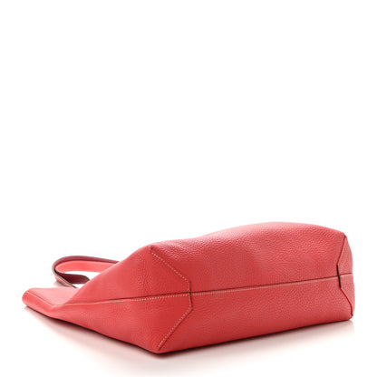 Hermes Taurillon Clemence Double Sens 36 Reversible Tote Rubis Bougainvillea 4 of 16