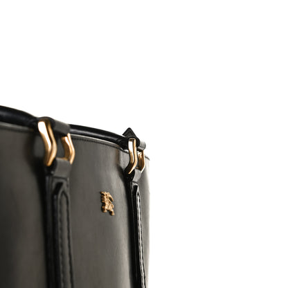 Burberry House Check Bridle Calfskin Tote Black 18 of 24
