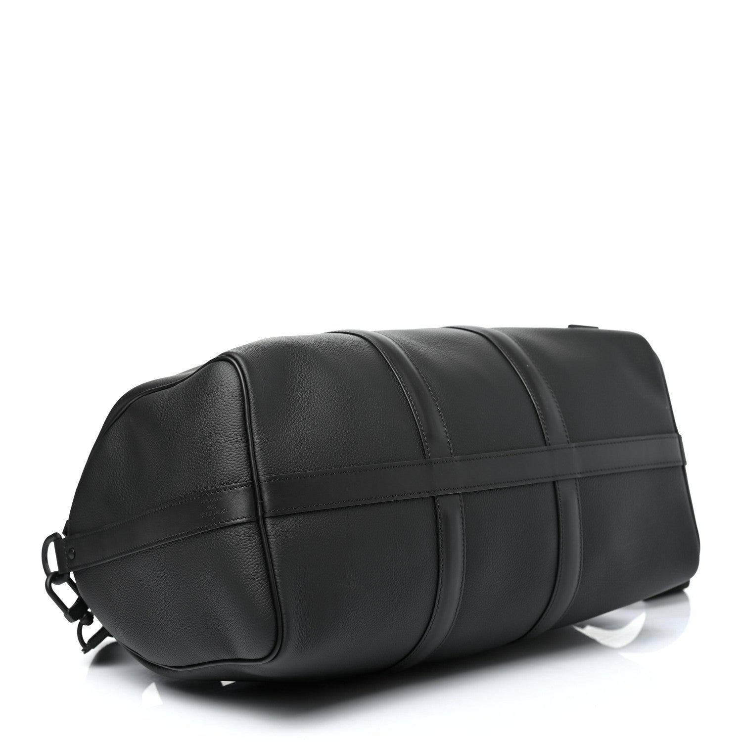 Louis Vuitton Grained Calfskin Aerogram Keepall Bandouliere 40 Black 3 of 4