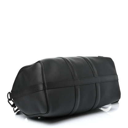 Louis Vuitton Grained Calfskin Aerogram Keepall Bandouliere 40 Black 3 of 4