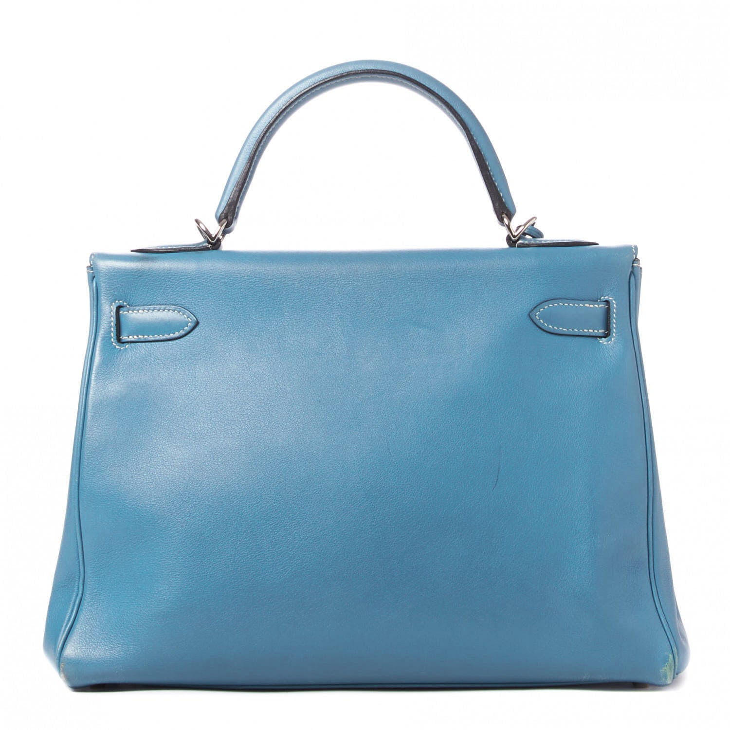 Hermes Swift Kelly Retourne 32 Blue Jean 2 of 39