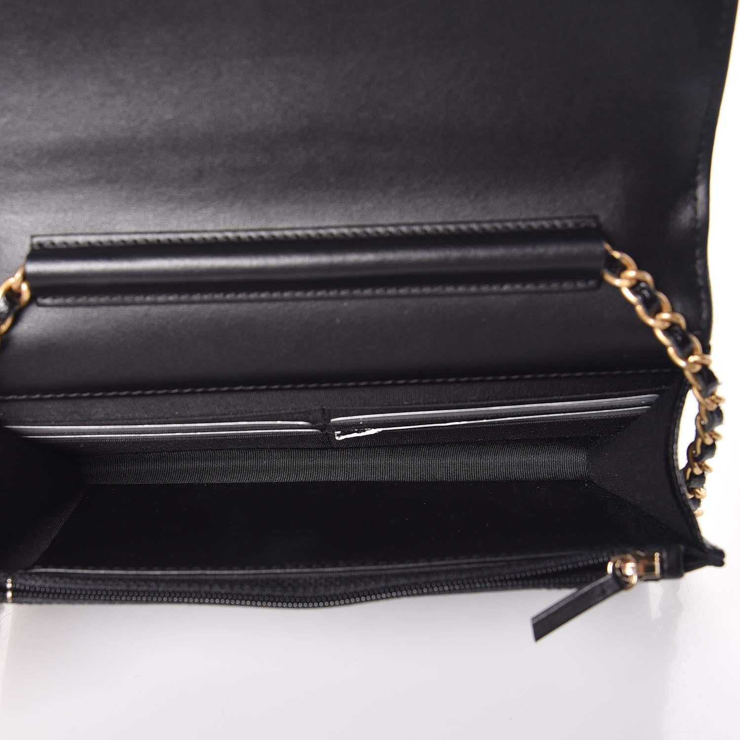 Chanel Caviar Chevron Quilted Boy Wallet On Chain WOC Black 5 of 9