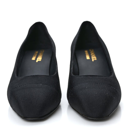 Chanel Lambskin Cap Toe CC Pumps 36 Black 2 of 8