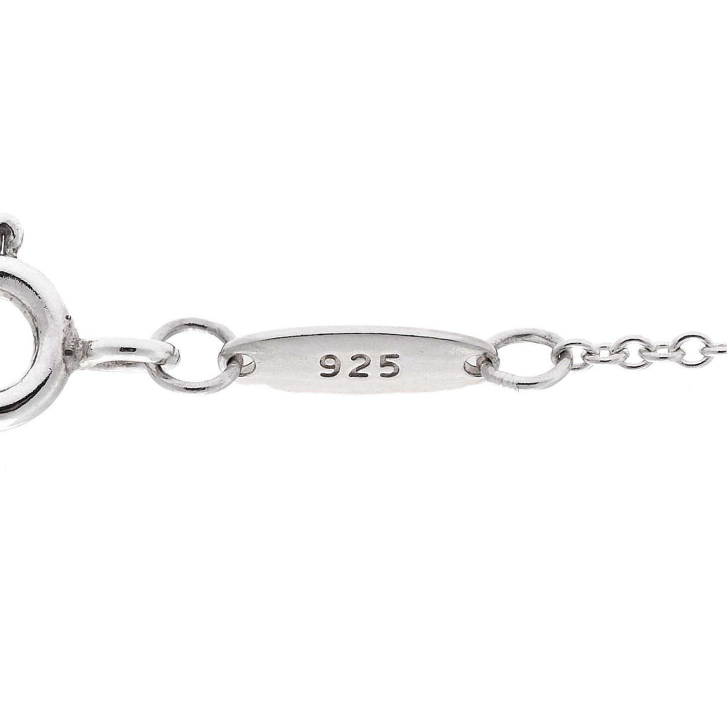 Sterling Silver Diamond Elsa Peretti Snake Pendant Necklace