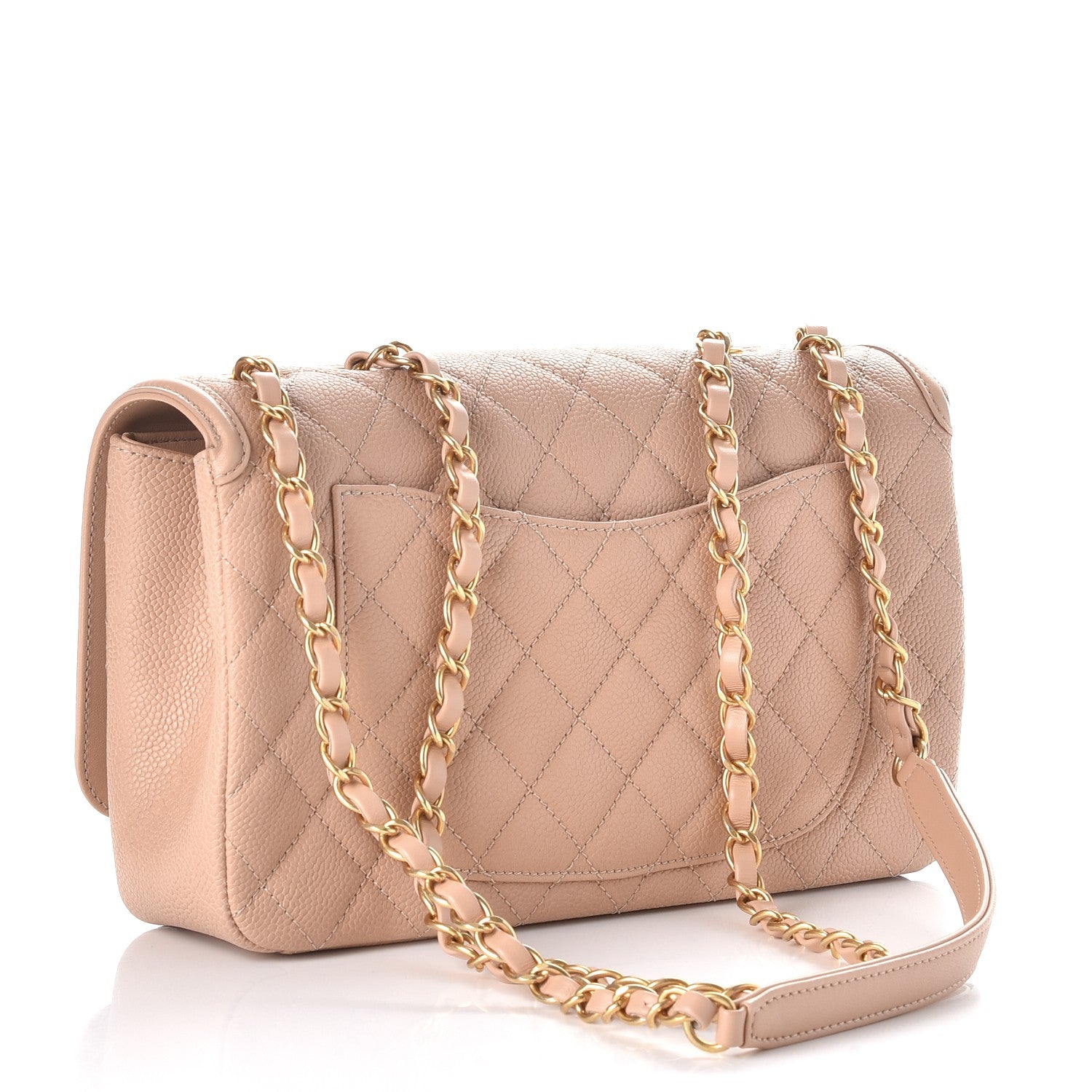 Chanel Caviar Quilted Medium CC Filigree Flap Beige 4 of 9