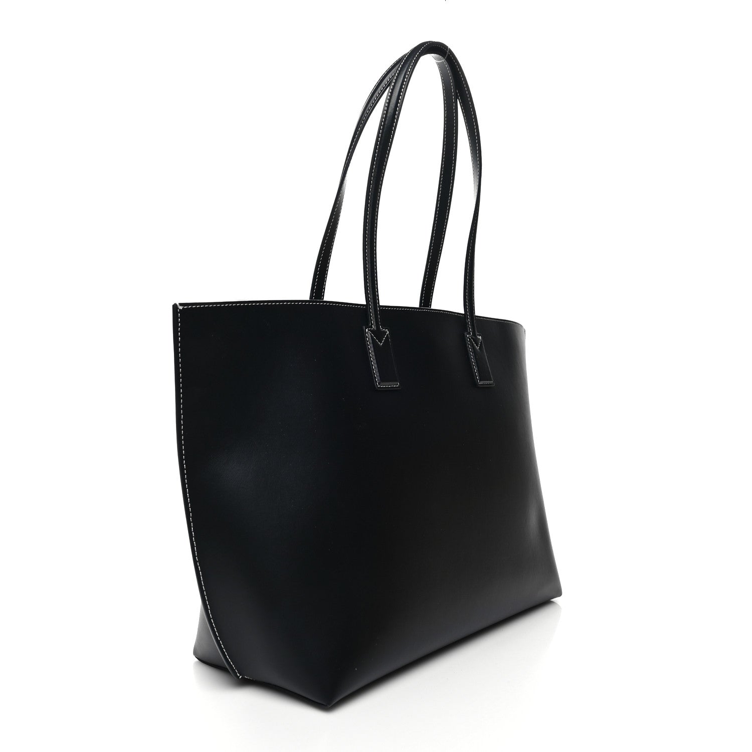 Burberry Calfskin Monogram Motif TB Medium Soft Tote Black 3 of 10