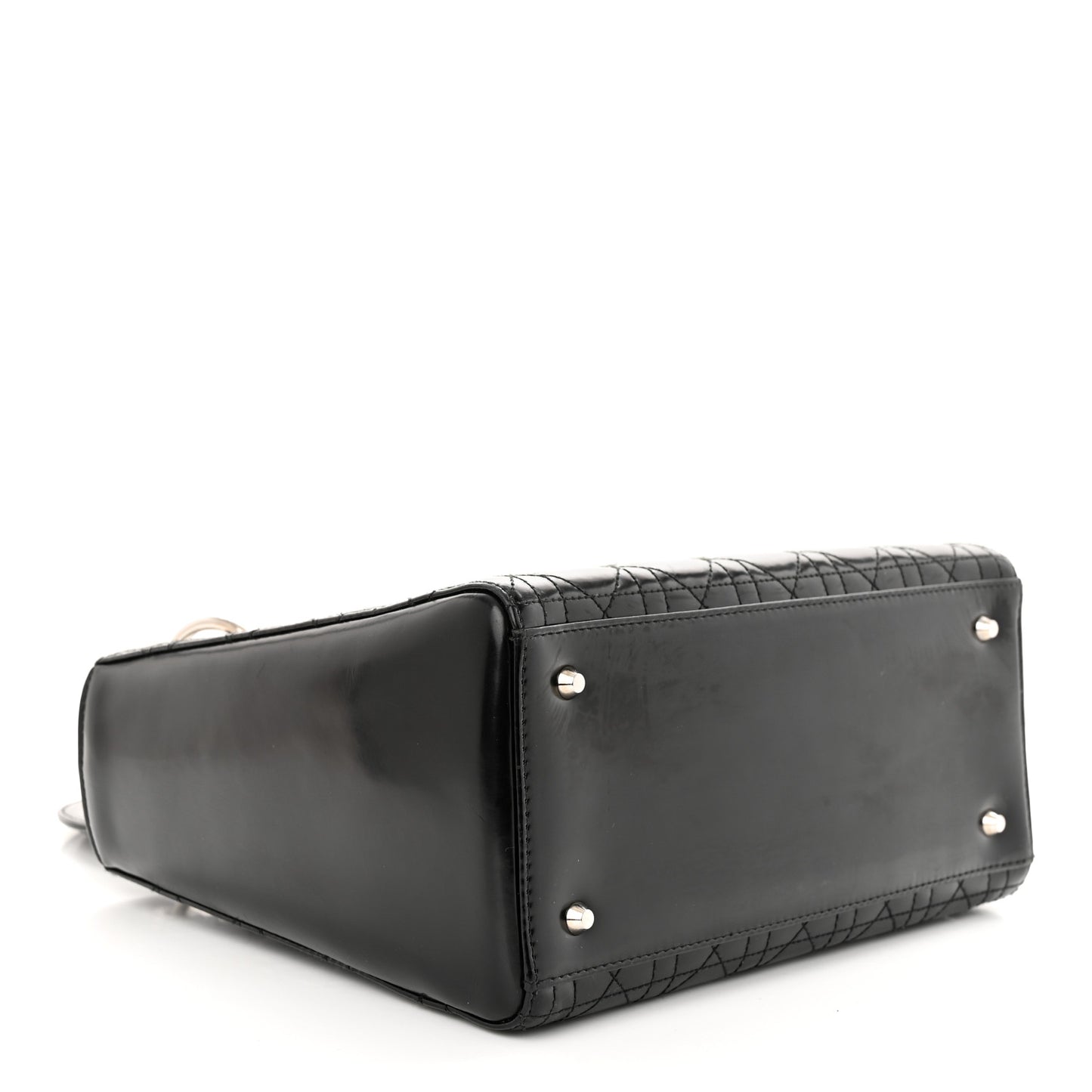 Patent Cannage Medium Lady Dior Black