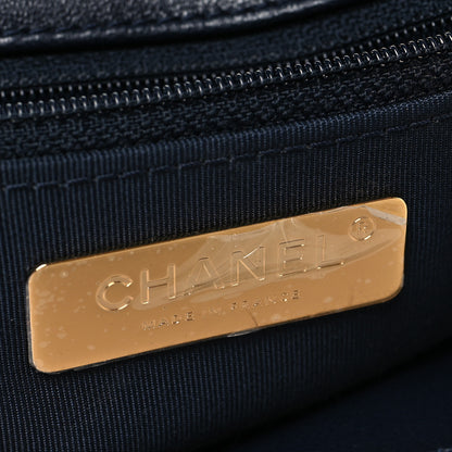 Chanel Lambskin Quilted Large Chanel 19 Flap Navy Blue 6 of 10