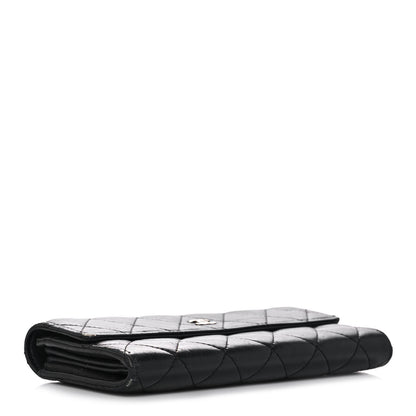 Chanel Lambskin Quilted Long Flap Wallet Black 4 of 12