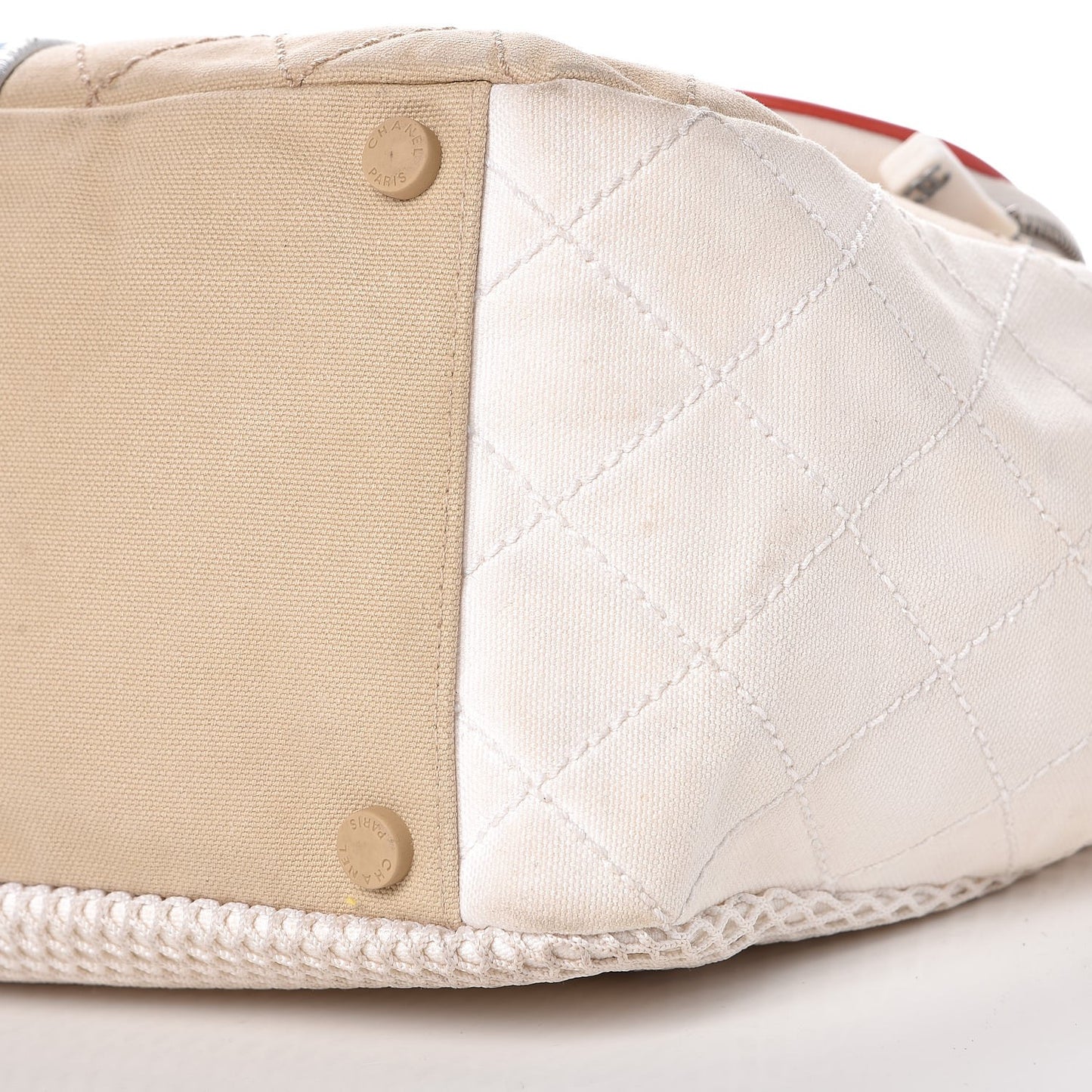 Canvas Quilted N°5 Shopping Tote Beige