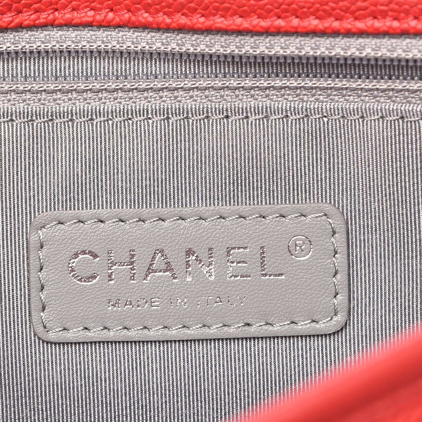 Caviar Quilted Large French Riviera Flap Red