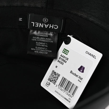 Chanel Lambskin CC Bucket Hat M Black 8 of 9