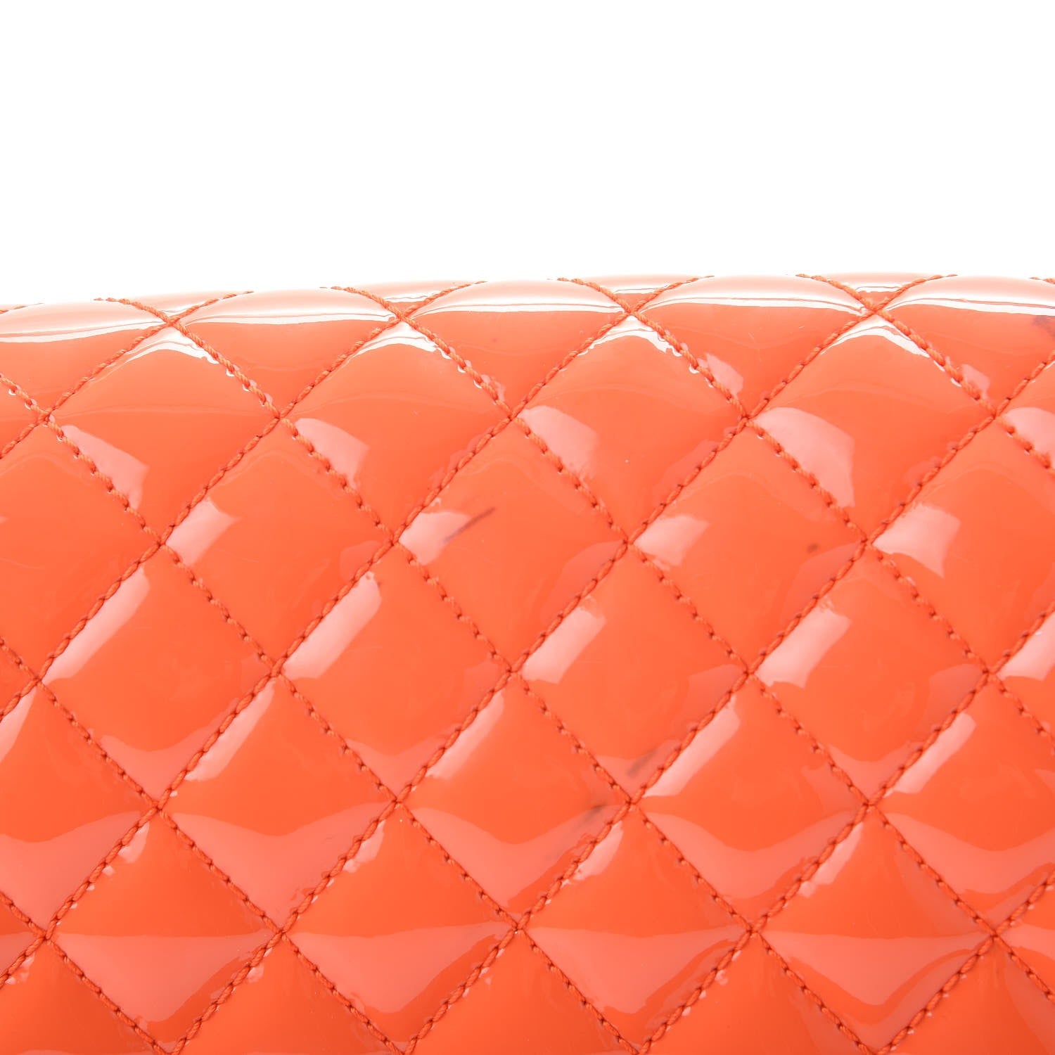 Chanel Patent Quilted Medium Plexiglass Boy Flap Orange 12 of 16