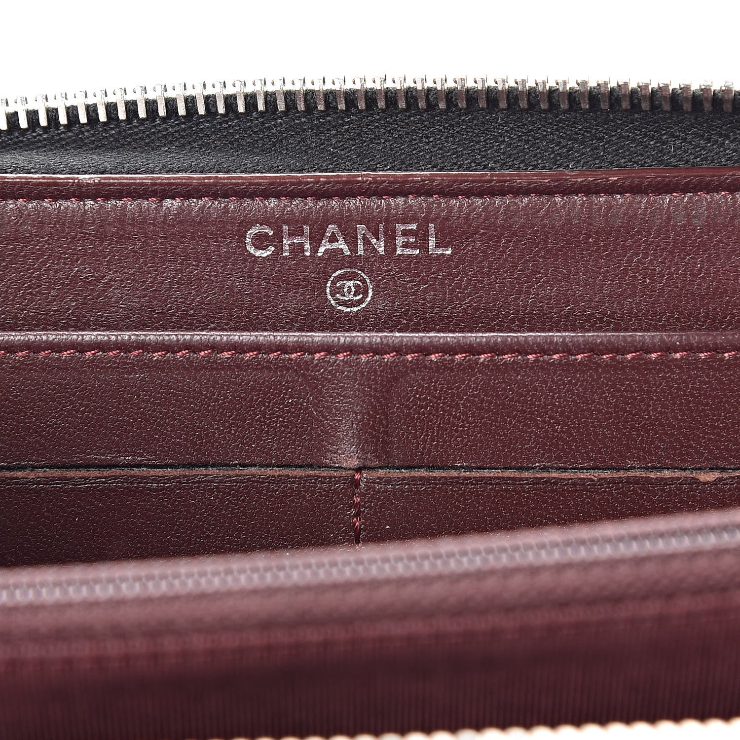 Chanel Lambskin Quilted Large Gusset Zip Around Wallet Black 6 of 12