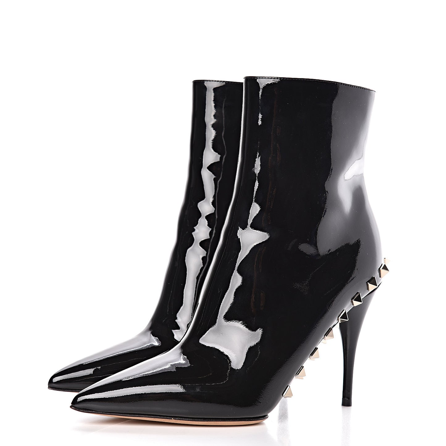 Patent Rockstud Jaw Stud 100mm Ankle Booties 35.5 Black