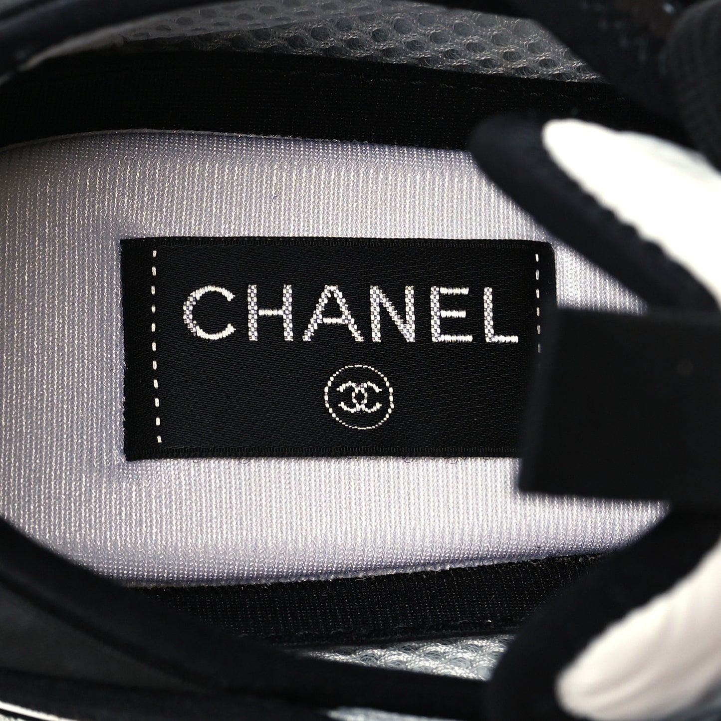 Velvet Calfskin Mixed Fibers CC Sneakers 41 Black
