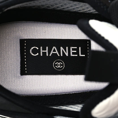 Chanel Velvet Calfskin Mixed Fibers CC Sneakers 41 Black 7 of 9