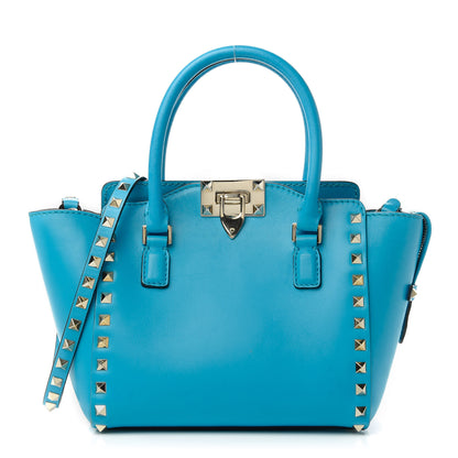 Valentino Garavani Vitello Mini Rockstud Double Handle Tote Parrot 1 of 10