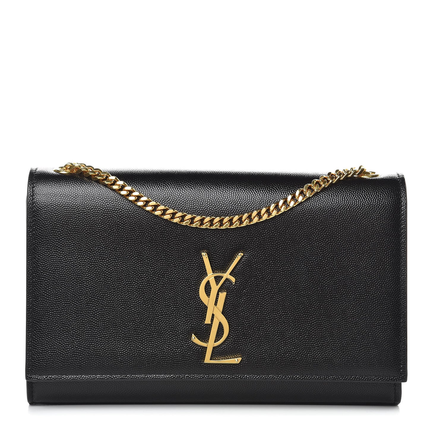 Grain De Poudre Medium Classic Monogram Kate Satchel Black