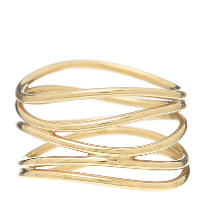 Tiffany 18K Yellow Gold Elsa Peretti 5 Row Wave Ring 56 7.5 3 of 4