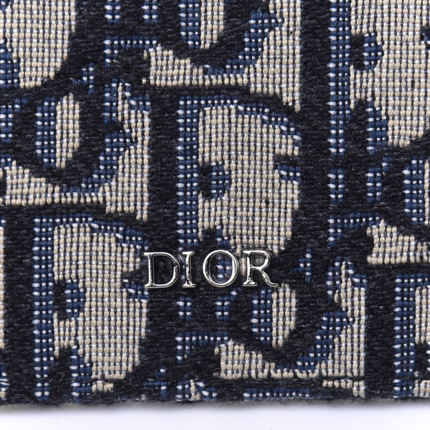 Christian Dior Grained Calfskin Oblique Card Holder Black 12 of 13