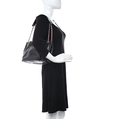 Chanel Lambskin Lax Accordion Hobo Black Pink 2 of 15