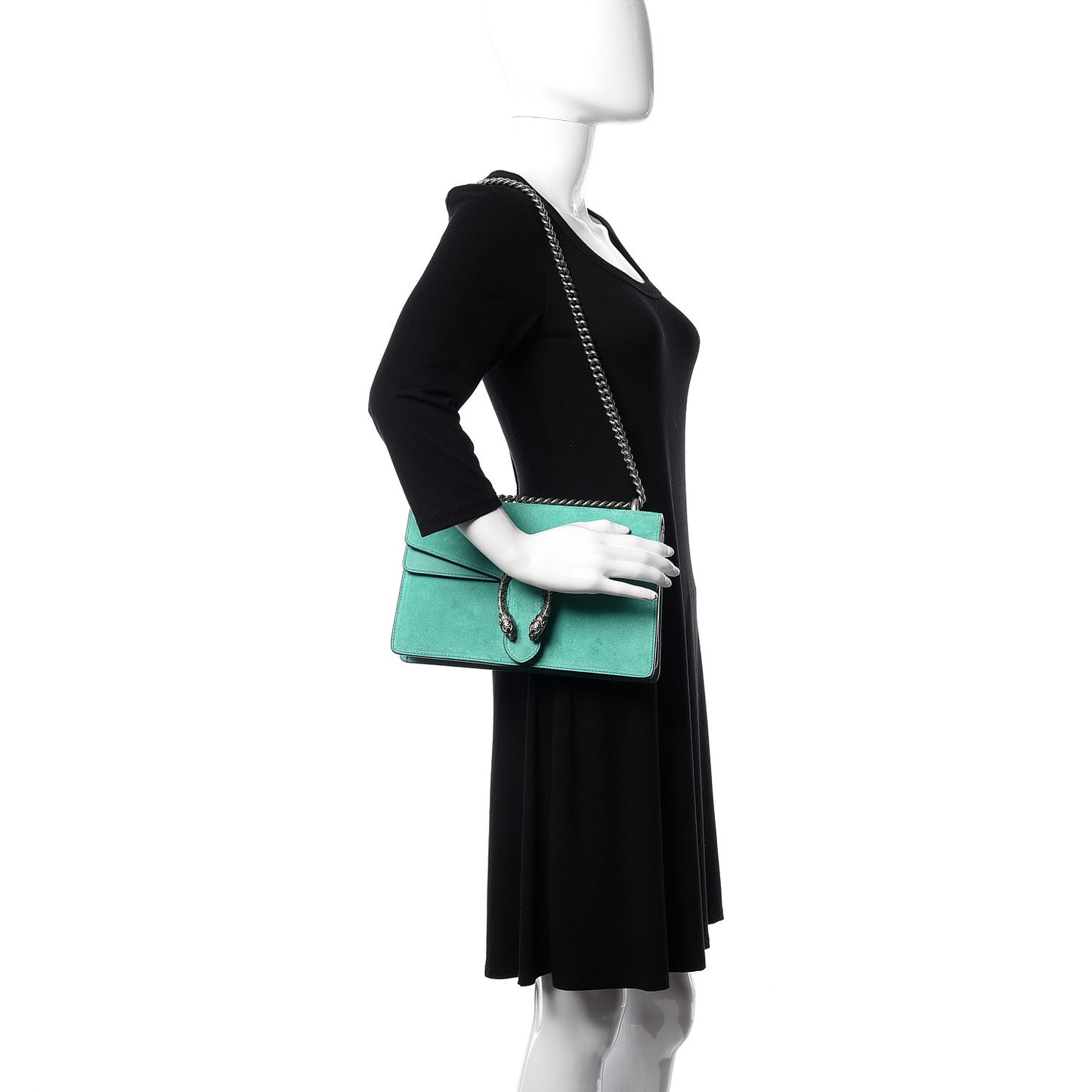 Suede Small Dionysus Shoulder Bag Green