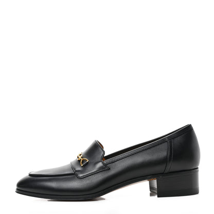 Gucci Jakarta Calfskin Womens Interlocking G Horsebit Loafers 37.5 Black 1 of 9