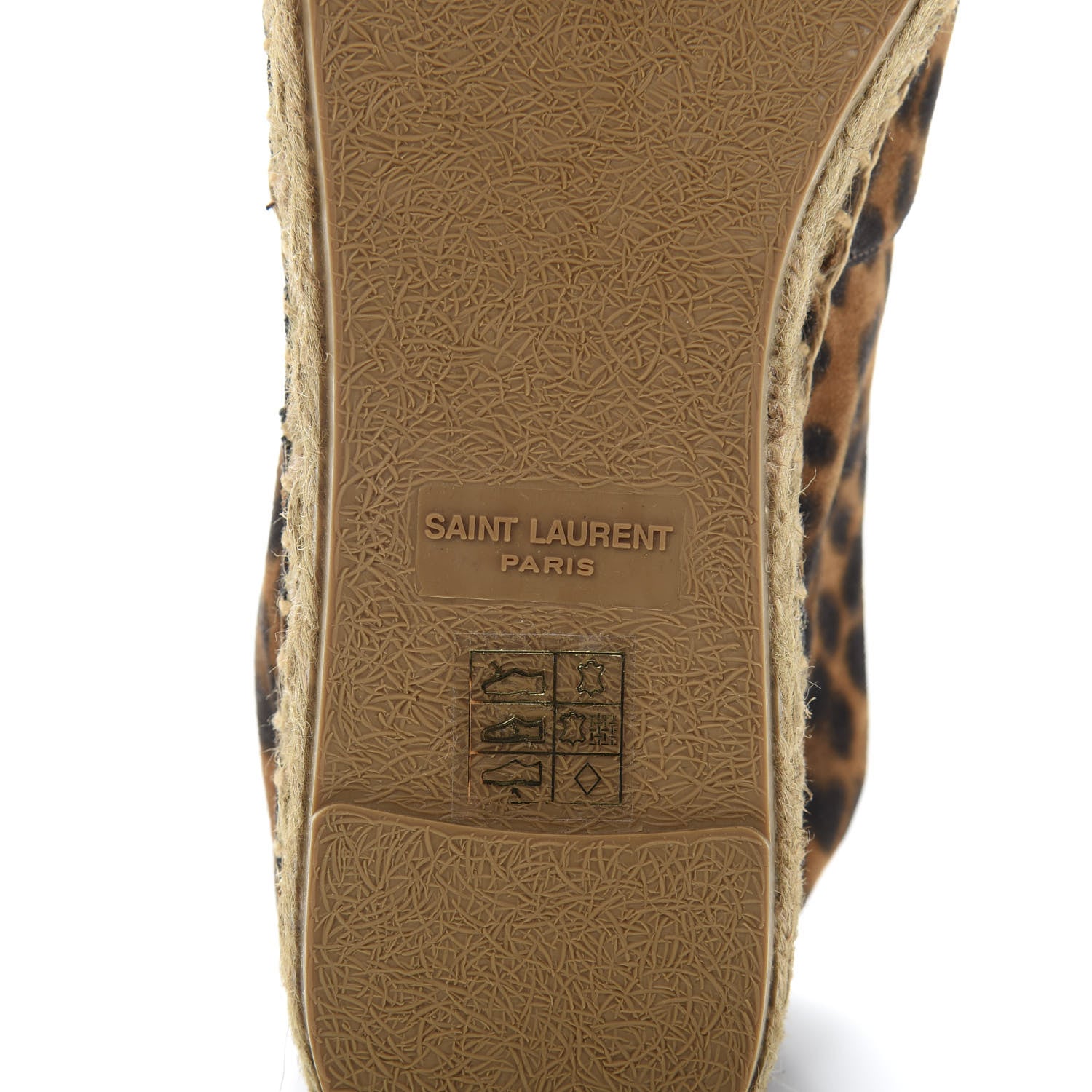 Saint Laurent Calfskin Suede Leopard Print Espadrilles 36.5 8 of 10