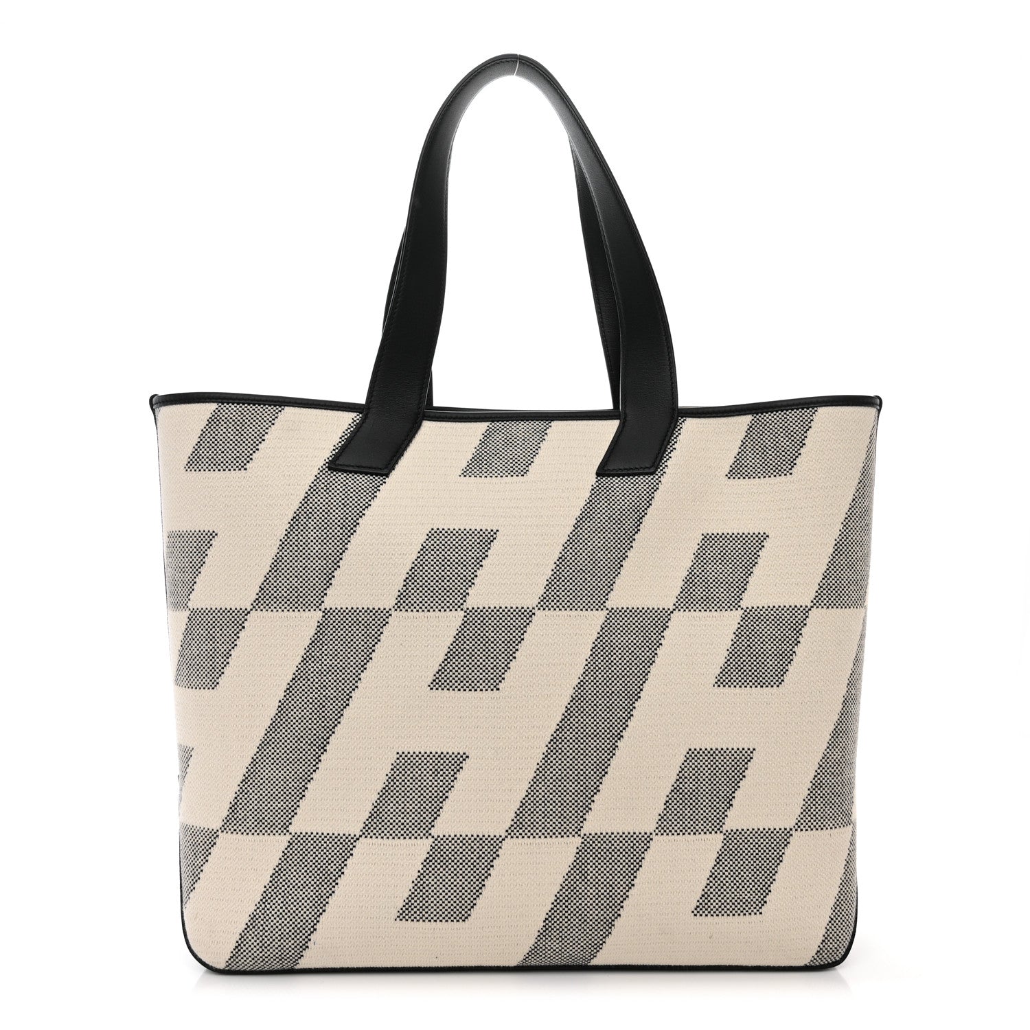 Hermes Swift H Canvas Cabas H En Biais 40 Black Ecru 1 of 10