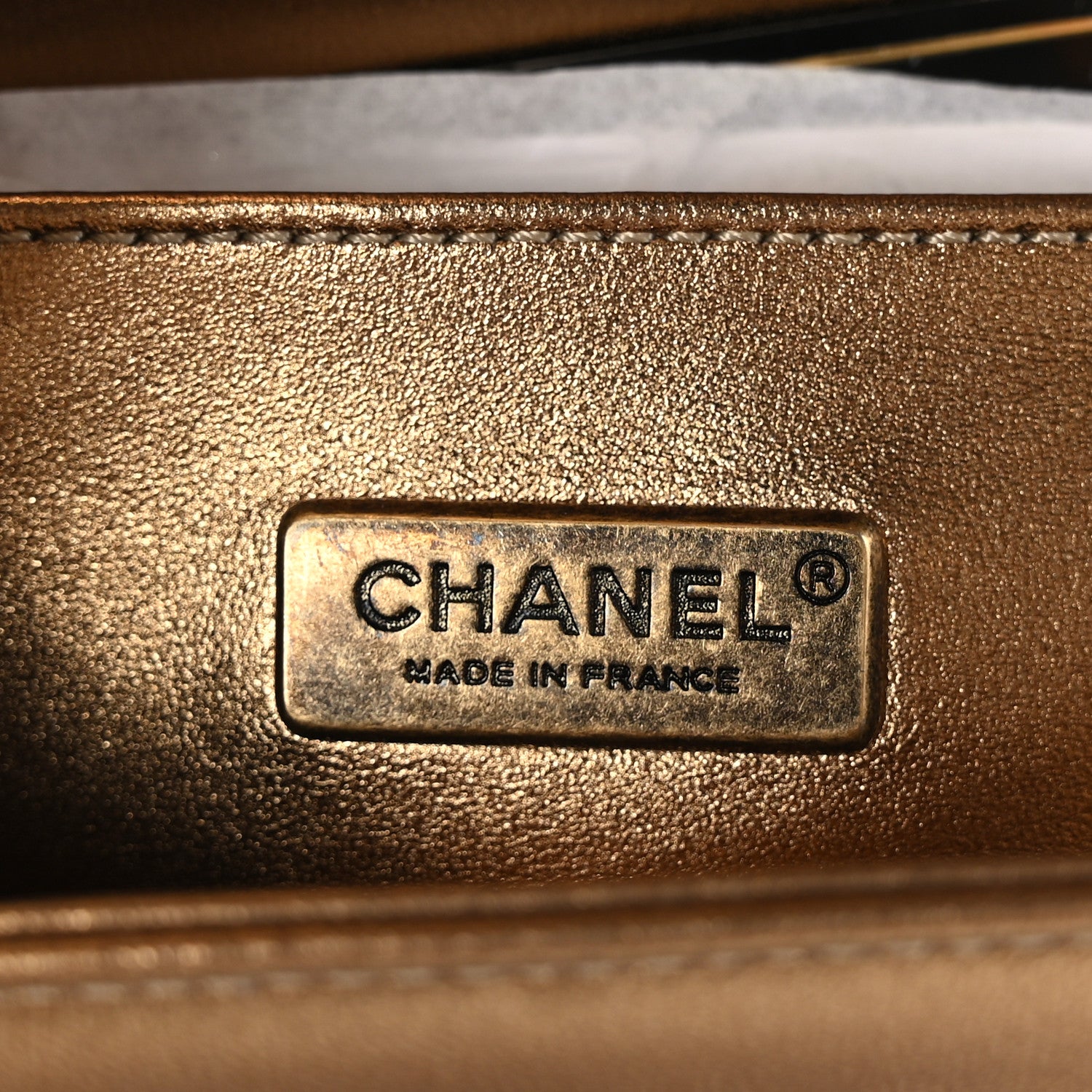 Chanel Snakeskin Calfskin Small Boy Flap Gold 7 of 10