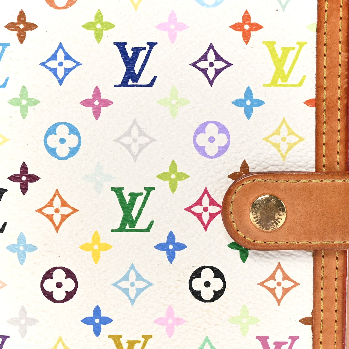 Monogram Multicolor Small Ring Agenda Cover White